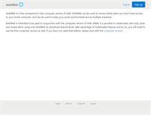 Tablet Screenshot of ankiweb.net